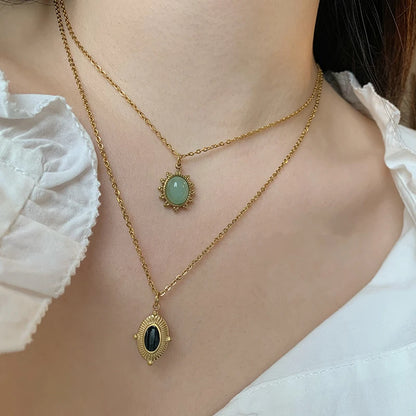 Korean Style Water Drop Star Necklace