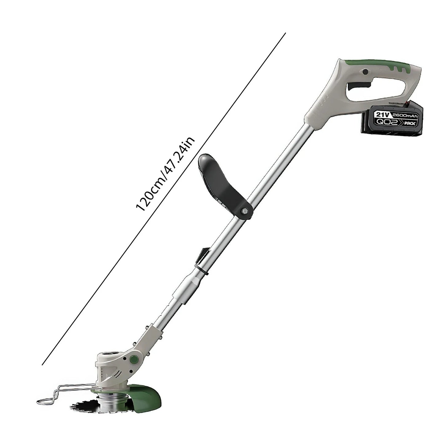 500W Outdoor Handheld Lawn Mower For 18000 RPM Makita 21V Battery Cordless Garden Grass Trimmer Length Adjustable with 2 Battery