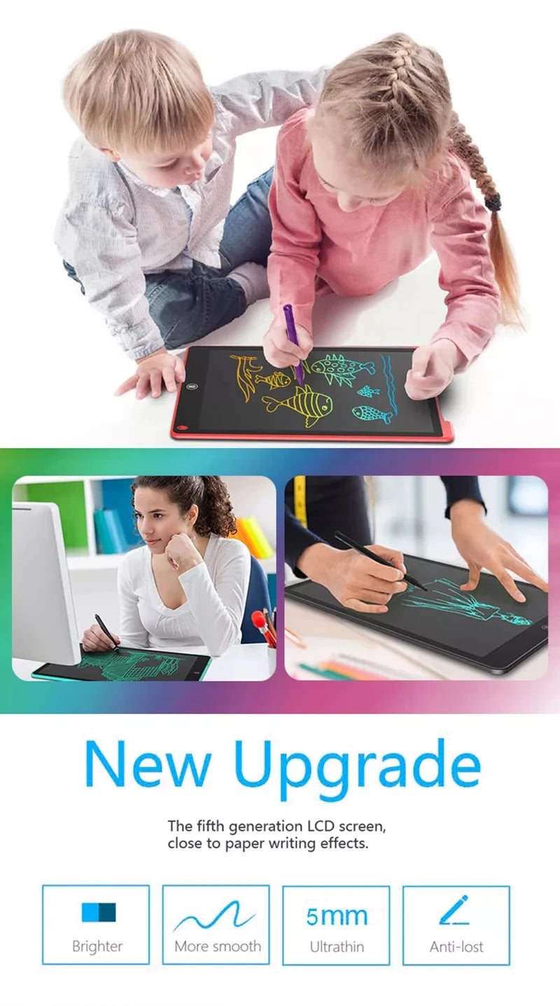 Tableta de dibujo y escritura de 8,5/12 pulgadas con pantalla LCD, tabletas gráficas digitales, almohadilla electrónica de escritura a mano, juguetes, regalos para niños