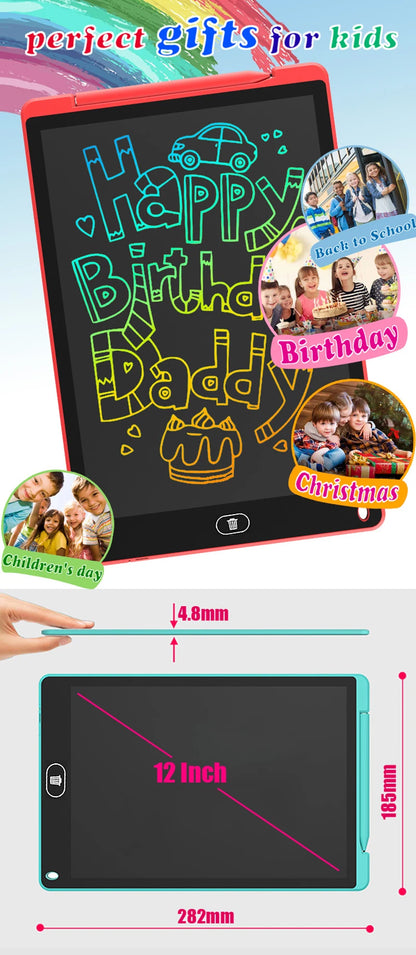 Tableta de dibujo y escritura de 8,5/12 pulgadas con pantalla LCD, tabletas gráficas digitales, almohadilla electrónica de escritura a mano, juguetes, regalos para niños