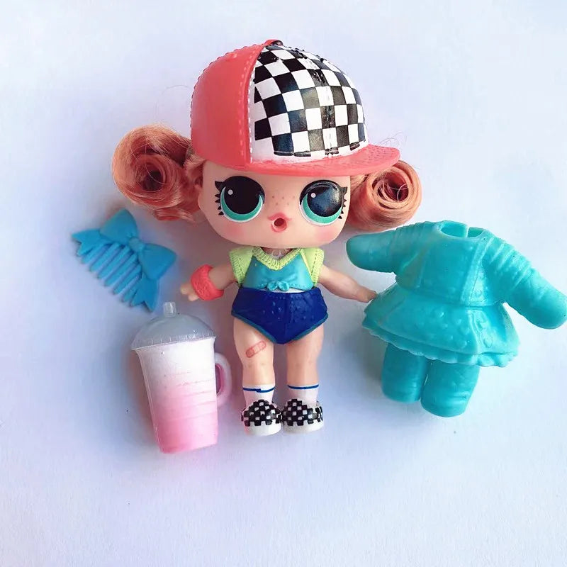 Collection Series 5 Hairgoals Change Color 8cm Big Sister Hair Dolls Lols Bhaddie Doll Set Splatters set Kids Playing Toy Gift