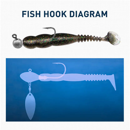 KESFISHING Fishing Lures Rock Shiner 50 95 115mm Pesca Artificial Soft Silicone Bass Baits Quality Smell and Salts T Tail Shad