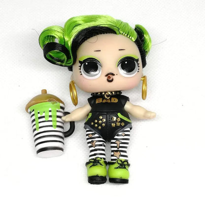 Collection Series 5 Hairgoals Change Color 8cm Big Sister Hair Dolls Lols Bhaddie Doll Set Splatters set Kids Playing Toy Gift