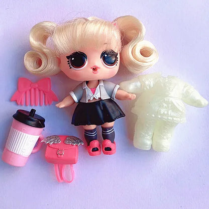 Collection Series 5 Hairgoals Change Color 8cm Big Sister Hair Dolls Lols Bhaddie Doll Set Splatters set Kids Playing Toy Gift