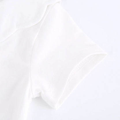 Sanlutoz Soft Cotton Baby Girls T-shirt Cute Infants Tops Clothing White Newborn Toddler Shirts Clothes Casual