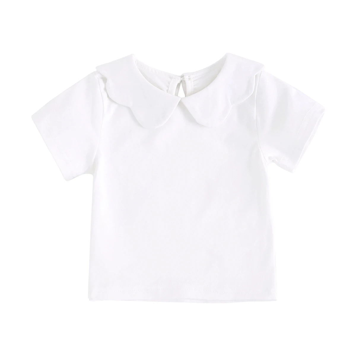 Sanlutoz Soft Cotton Baby Girls T-shirt Cute Infants Tops Clothing White Newborn Toddler Shirts Clothes Casual