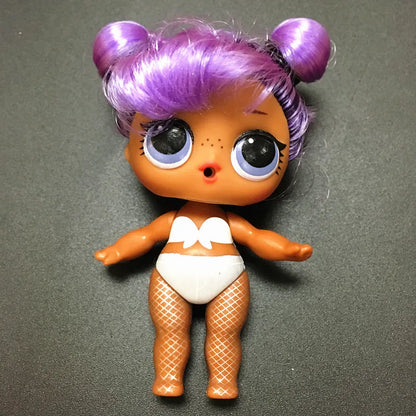 Collection Series 5 Hairgoals Change Color 8cm Big Sister Hair Dolls Lols Bhaddie Doll Set Splatters set Kids Playing Toy Gift