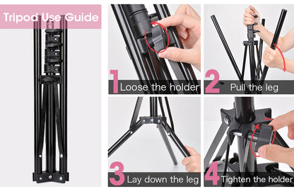 LED Photography Light Selfie Ring Light Lamp With Tripod For Phone Holder Stand Photo Lamp Ringlight For Live Video Streaming