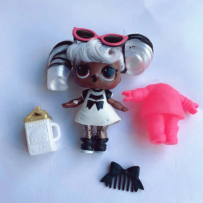 Collection Series 5 Hairgoals Change Color 8cm Big Sister Hair Dolls Lols Bhaddie Doll Set Splatters set Kids Playing Toy Gift