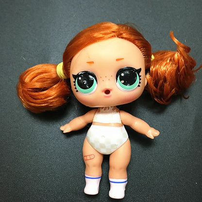 Collection Series 5 Hairgoals Change Color 8cm Big Sister Hair Dolls Lols Bhaddie Doll Set Splatters set Kids Playing Toy Gift