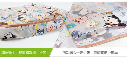 50*60cm Disney cartoon  bag Stitch shopping Mickey mouse bag storage High capacity green bag hand cartoon shoulder
