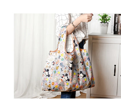 50*60cm Disney cartoon  bag Stitch shopping Mickey mouse bag storage High capacity green bag hand cartoon shoulder