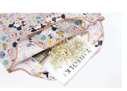 50*60cm Disney cartoon  bag Stitch shopping Mickey mouse bag storage High capacity green bag hand cartoon shoulder
