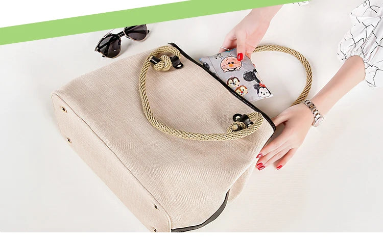 50*60cm Disney cartoon  bag Stitch shopping Mickey mouse bag storage High capacity green bag hand cartoon shoulder