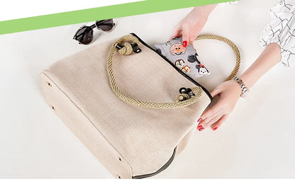 50*60cm Disney cartoon  bag Stitch shopping Mickey mouse bag storage High capacity green bag hand cartoon shoulder