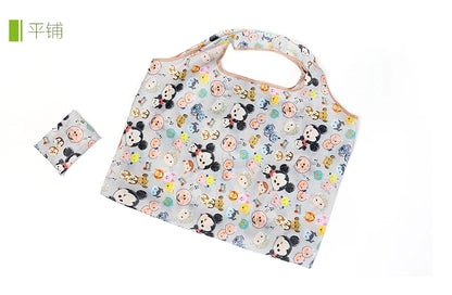 50*60cm Disney cartoon  bag Stitch shopping Mickey mouse bag storage High capacity green bag hand cartoon shoulder