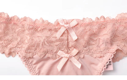 Women Sexy Lace Panties Low-Waist Briefs Thong Female Underwear G String Breathable Lingerie Temptation Embroidery Intimates