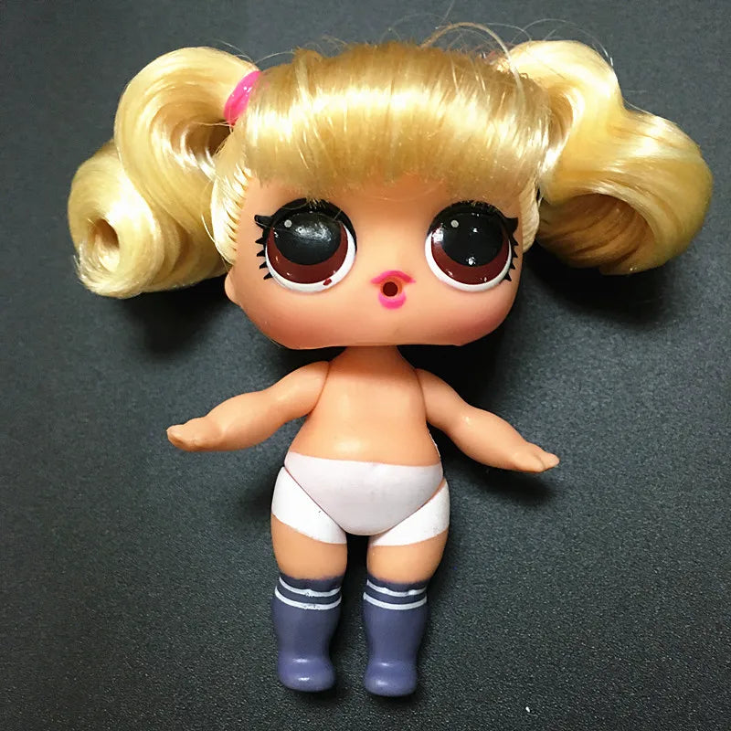 Collection Series 5 Hairgoals Change Color 8cm Big Sister Hair Dolls Lols Bhaddie Doll Set Splatters set Kids Playing Toy Gift