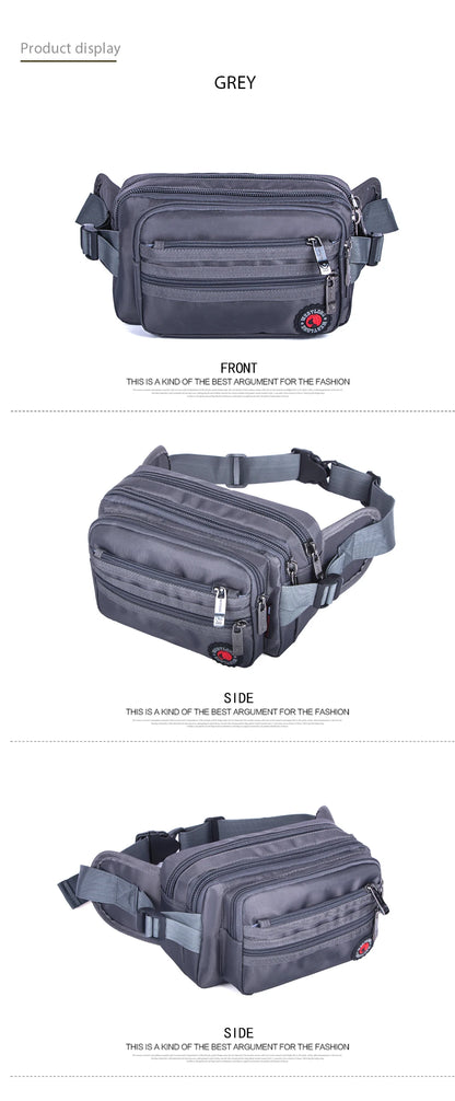 Waist Pack Casual Functional Fashion Men Waterproof Fanny Pack Women Belt Bum Bag Male Phone Wallet Pouch Bags Unisex 98011