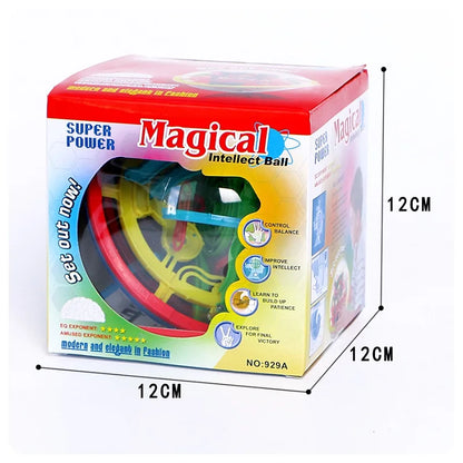 Maze Ball Mini 3D Magic Puzzle Intelligence & Idea Perplexus Maze Game Labyrinth IQ Gifts Display Stand for Kids and Adults