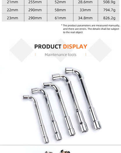 Socket wrench L type 7 type pipe type double head elbow perforated hexagon socket pipe wrench set