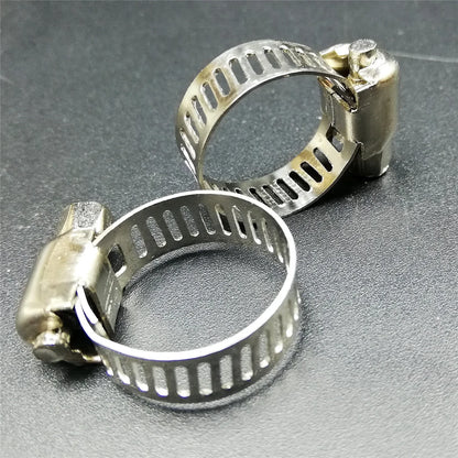 Abrazadera de tubo de combustible para automóvil ajustable, abrazadera de manguera de acero inoxidable con tornillo sin fin, alicates, herramientas para grifos, tuberías de agua y sujetadores.