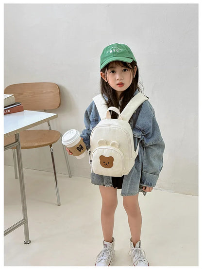 Children's Kindergarten Backpack Cute Cartoon Toddlers Girls' School Backpack Fashion Lightweight Kids Boys Canvas Shoulder Bag