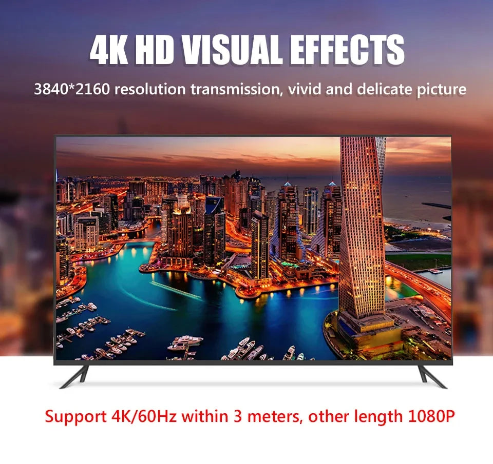 4K HDMI Extender Female To Female Converter Extension Audio Adapter For Monitor Display Laptop PS4/3 PC TV Hdmi Cable Extension