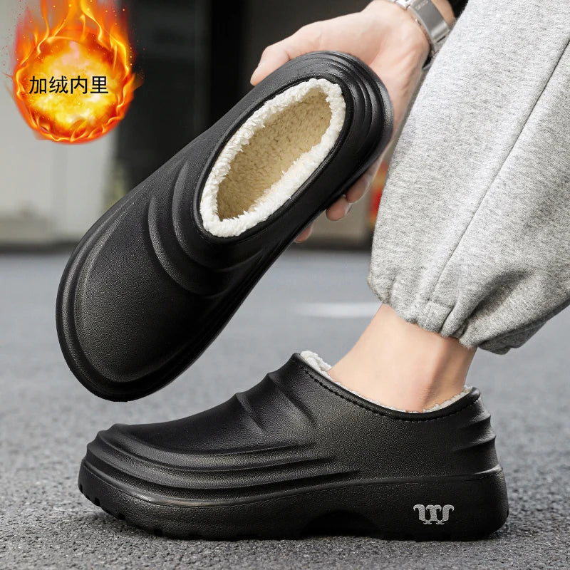 Chef Shoes For Men Kitchen Working Soft Rubber Sandals Garden Shoes Clogs Big Size 47 48