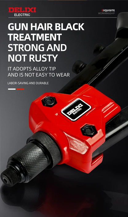 DELIXI ELECTRIC Rivet Gun，Manual Professional Pull Gun High Lever More labor-saving，TighteningandRiveting of Metal SheetandPipe