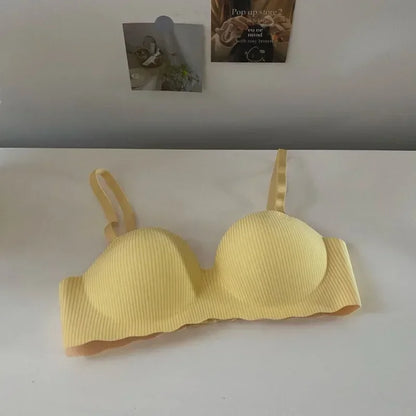 Fashion Seamless Half Cup Cloud Nude Underwear Women  Small Breast Gathering Support Anti-Sagging Soft Wireless Bra