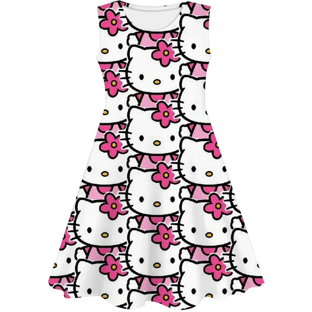 3D Printing Glisten Summer Barbie I Am Kenough Princess Dress Girls Women Short Sleeve Costume Party Dresses Children Clothes
