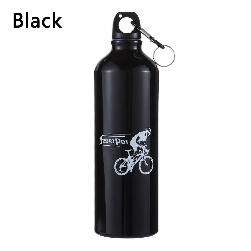 Aluminum Alloy 750ml Bicycle Water Bottle Food Grade Sports Fitness Running Riding Camping Hiking Kettle Leak-proof Bike Bottle