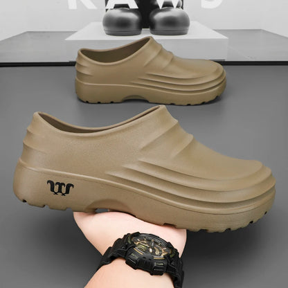 Chef Shoes For Men Kitchen Working Soft Rubber Sandals Garden Shoes Clogs Big Size 47 48