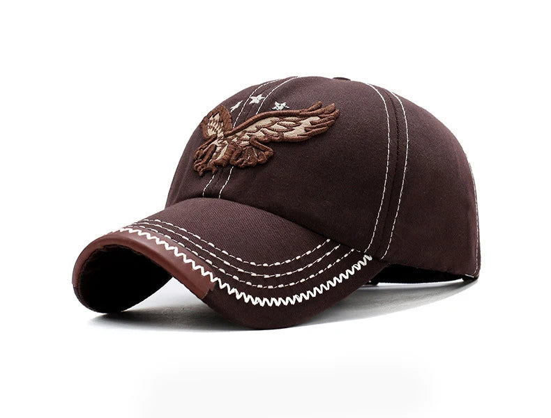 Hats Men'S And Women'S Four-Season Shade Baseball Cap Eagle Embroidery Korean Version Trendy Casual Couple Sunscreen Sun Hat