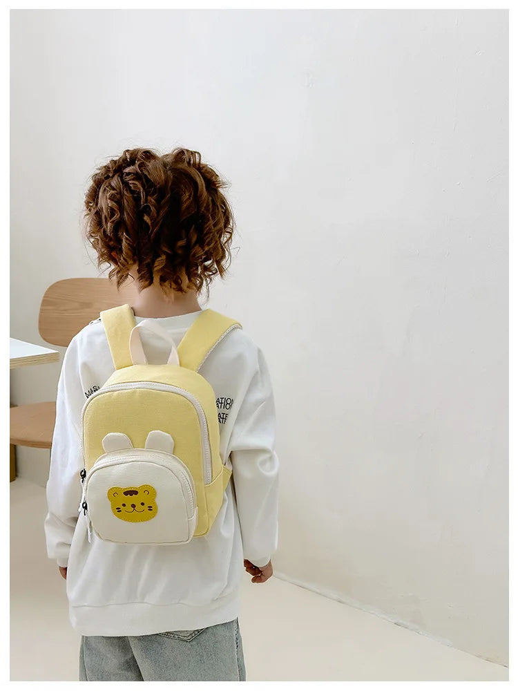 Children's Kindergarten Backpack Cute Cartoon Toddlers Girls' School Backpack Fashion Lightweight Kids Boys Canvas Shoulder Bag