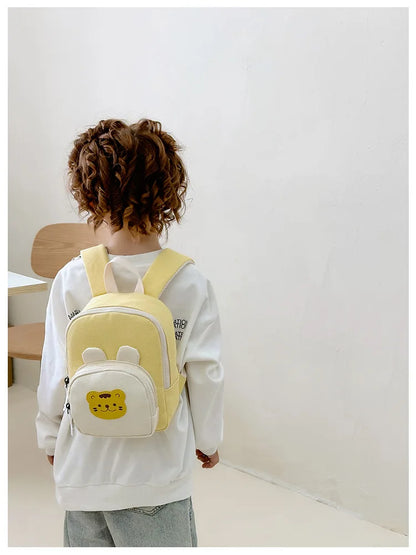 Children's Kindergarten Backpack Cute Cartoon Toddlers Girls' School Backpack Fashion Lightweight Kids Boys Canvas Shoulder Bag