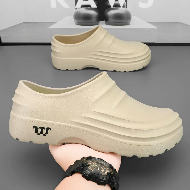 Chef Shoes For Men Kitchen Working Soft Rubber Sandals Garden Shoes Clogs Big Size 47 48