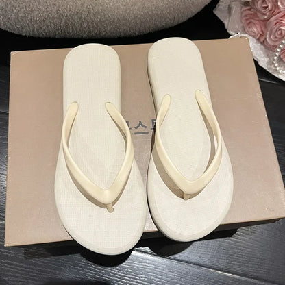 Beach Sandals Summer Flip Flops for Women Slippers Cute Candy Color Indoor Flat Shoes Men Beach Slippers Non-slip Soft Sole