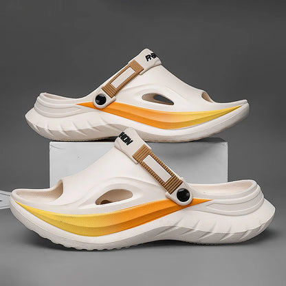 Summer Men's Massage Slippers Indoor Outdoor Sandals Beach Comfortable Soft Slides Clogs Casual Shoes Home Men Outdoor Sandals