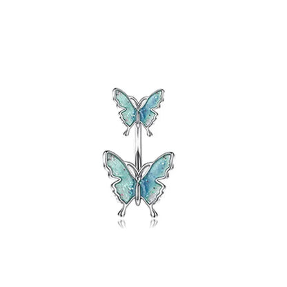 Snake Belly Button Ring Dangle Navel Piercing Ring Heart Belly Ring Zircon Navel Rings Body Piercing Jewelry Umbilical Pircing