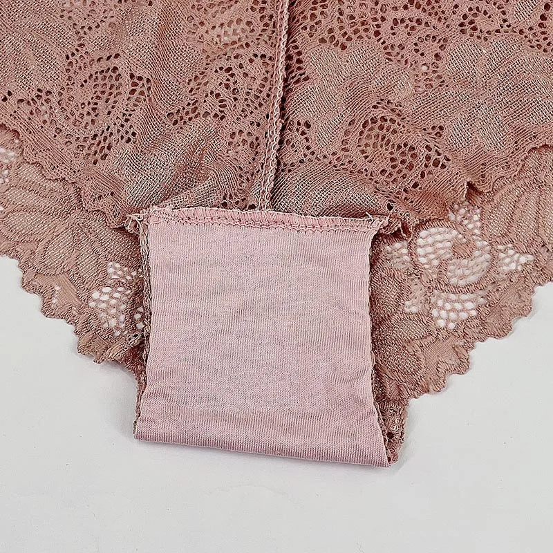 5 pezzi/set slip in rete M-2XL mutandine in pizzo biancheria intima sexy trasparente mutandine a vita bassa ragazze intimo lingerie