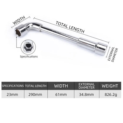 Socket wrench L type 7 type pipe type double head elbow perforated hexagon socket pipe wrench set