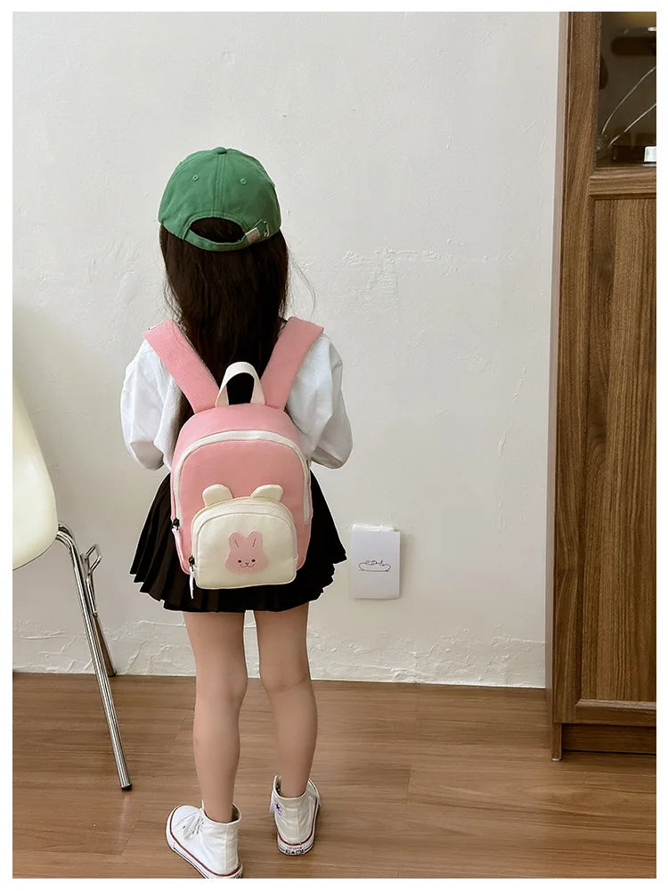 Children's Kindergarten Backpack Cute Cartoon Toddlers Girls' School Backpack Fashion Lightweight Kids Boys Canvas Shoulder Bag