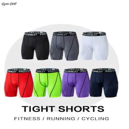 MMA Men Shorts Fitness Workout Inseam Bodybuilding Knickers Male Muscle Alive Elastic Compression Tights Skinny Legging