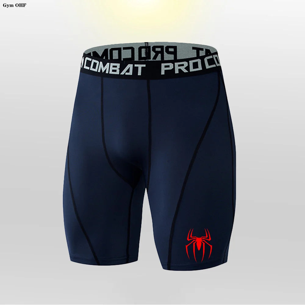 MMA Men Shorts Fitness Workout Inseam Bodybuilding Knickers Male Muscle Alive Elastic Compression Tights Skinny Legging