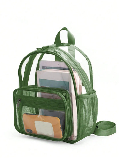 Transparent Contrasting Color Waterproof Children'S Backpack Suitable For Girls, Boys, Swimming, Outdoor Sports, And Travel
