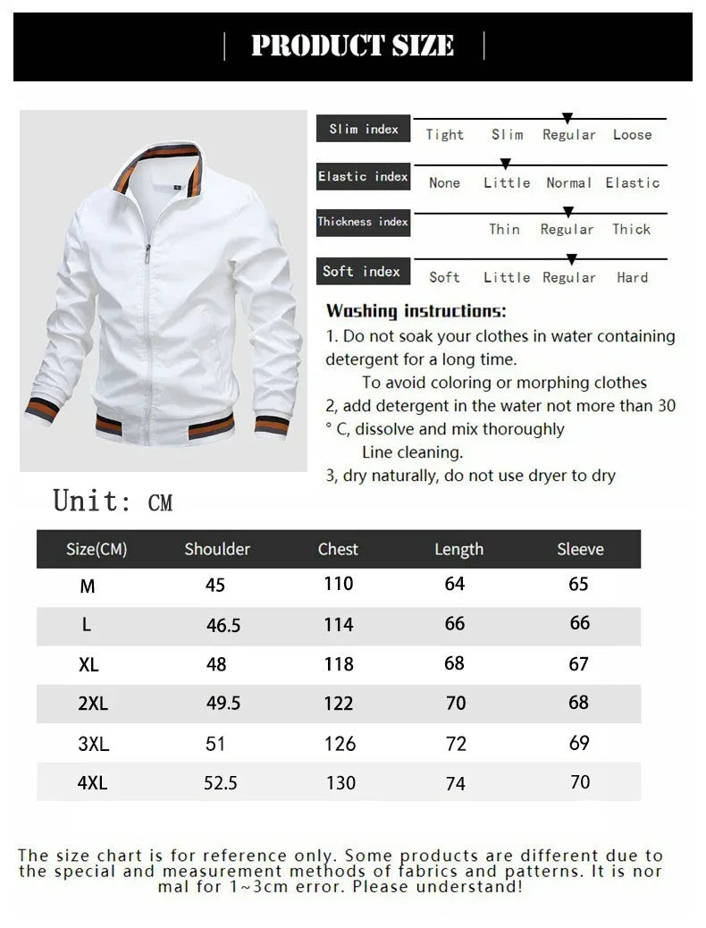 spring and autumn new trend men's stand collar jacket outdoor leisure sports zipper golf men baseball clothing fashion coat