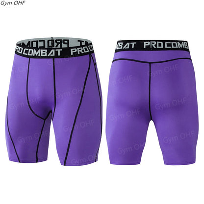 MMA Men Shorts Fitness Workout Inseam Bodybuilding Knickers Male Muscle Alive Elastic Compression Tights Skinny Legging