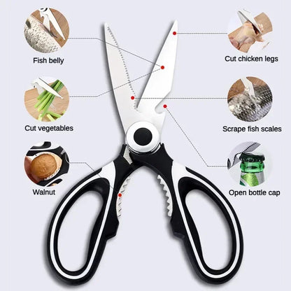 Heavy Duty Kitchen Scissors Multipurpose Dishwasher Safe Meat Poultry and General Purpose Scissors Stainless Steel Utility Tools